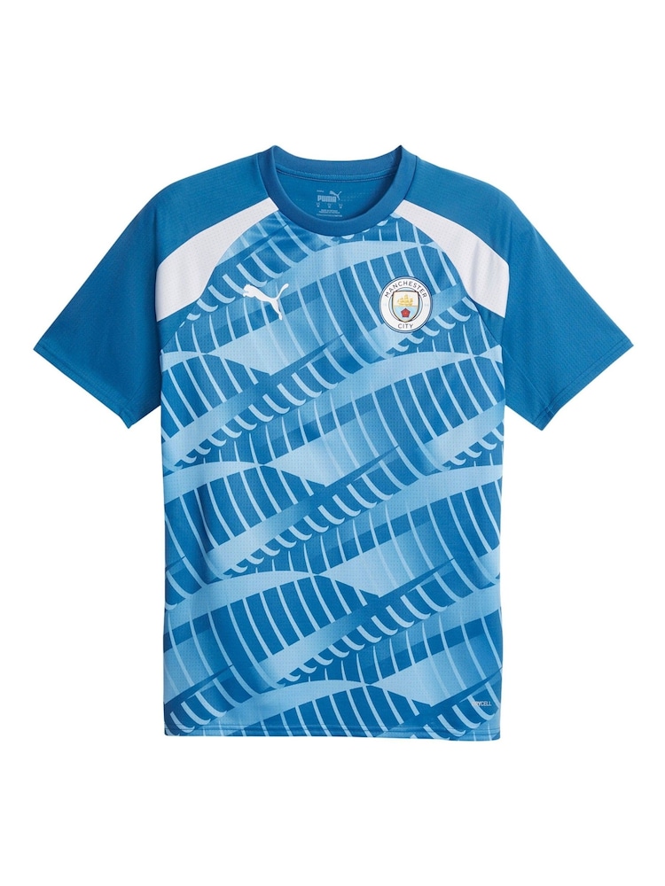 Puma Blue Manchester City Pre Match Top Womens - Image 1 of 1 Puma Blue Manchester City Pre Match Top Womens - Image 1 of 1