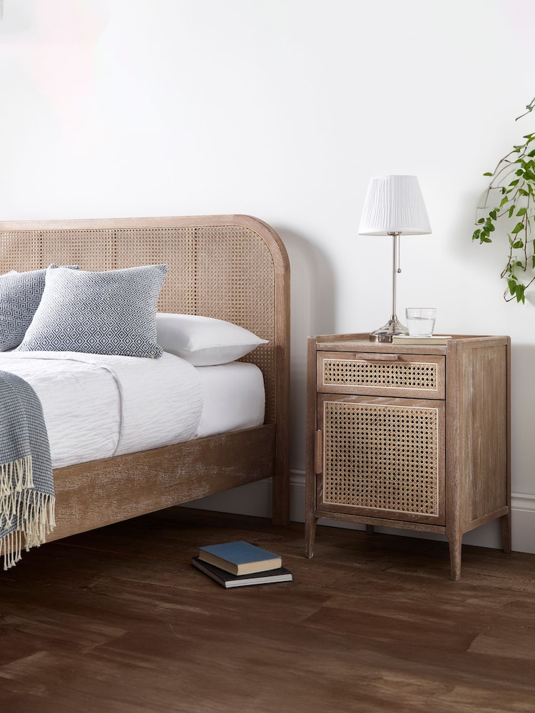 Time4Sleep Natural Annecy 2 Drawer/1 Door Wooden Bedside - Image 2 of 2