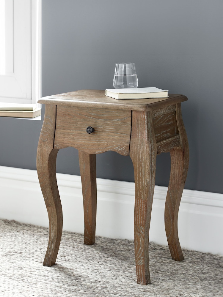 Time4Sleep Natural Loire 1 Drawer Lamp Stand - Image 1 of 4
