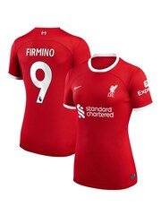 Nike Red Firmino - 9 Liverpool FC Womens Stadium 23/24 Home Football Shirt Womens - Image 1 of 3