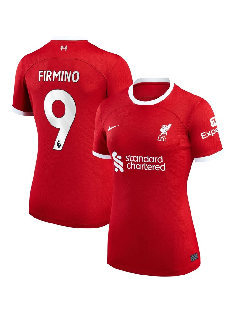 Nike Red Firmino - 9 Liverpool FC Womens Stadium 23/24 Home Football Shirt Womens - Image 1 of 3