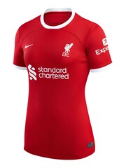 Nike Red Firmino - 9 Liverpool FC Womens Stadium 23/24 Home Football Shirt Womens - Image 2 of 3