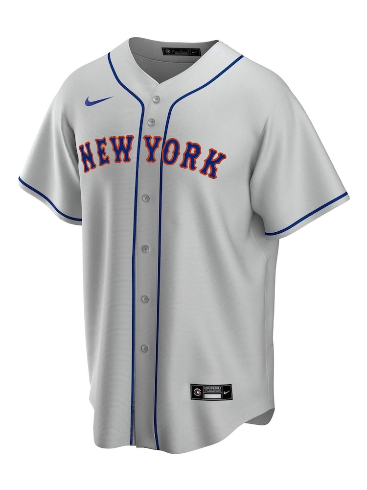 Fanatics Grey New York Mets Nike Official Replica Road Jersey - Image 2 of 3