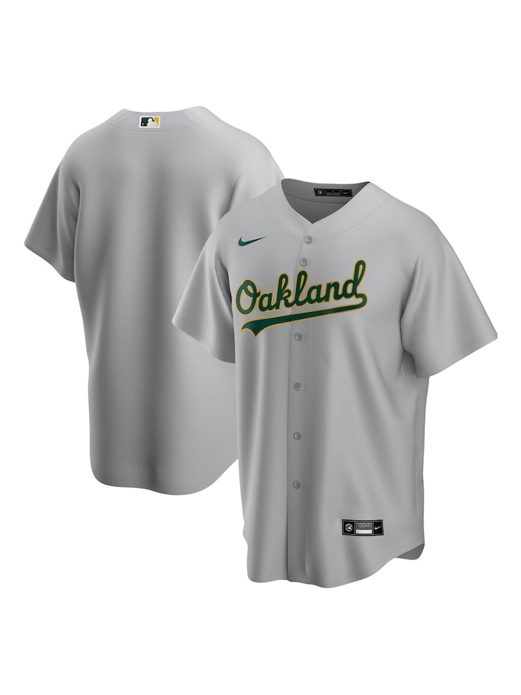 Fanatics Grey Oakland Athletics Nike Official Replica Road Jersey - Image 1 of 3
