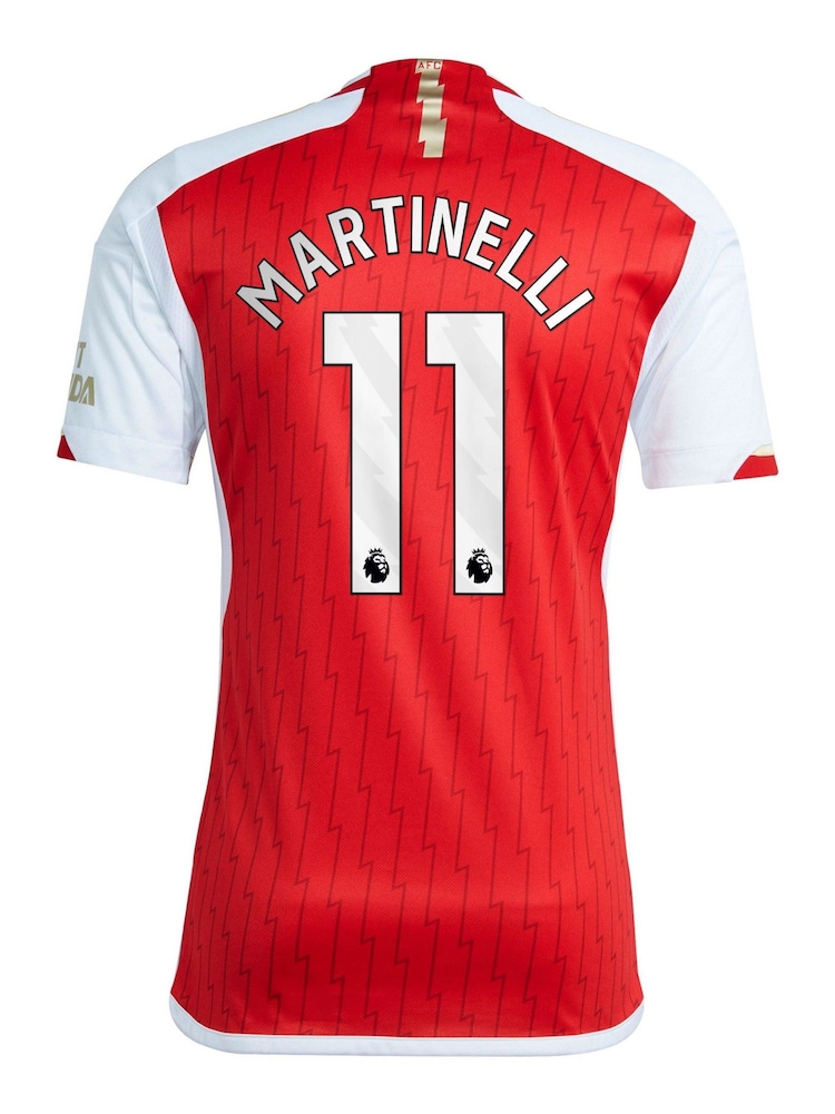 adidas Red Martinelli - 11 Football Arsenal FC Stadium 23/24 Home Shirt - Image 3 of 3