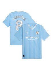 Puma Blue Gundogan - 8 Manchester City Home Authentic Shirt - Image 1 of 3