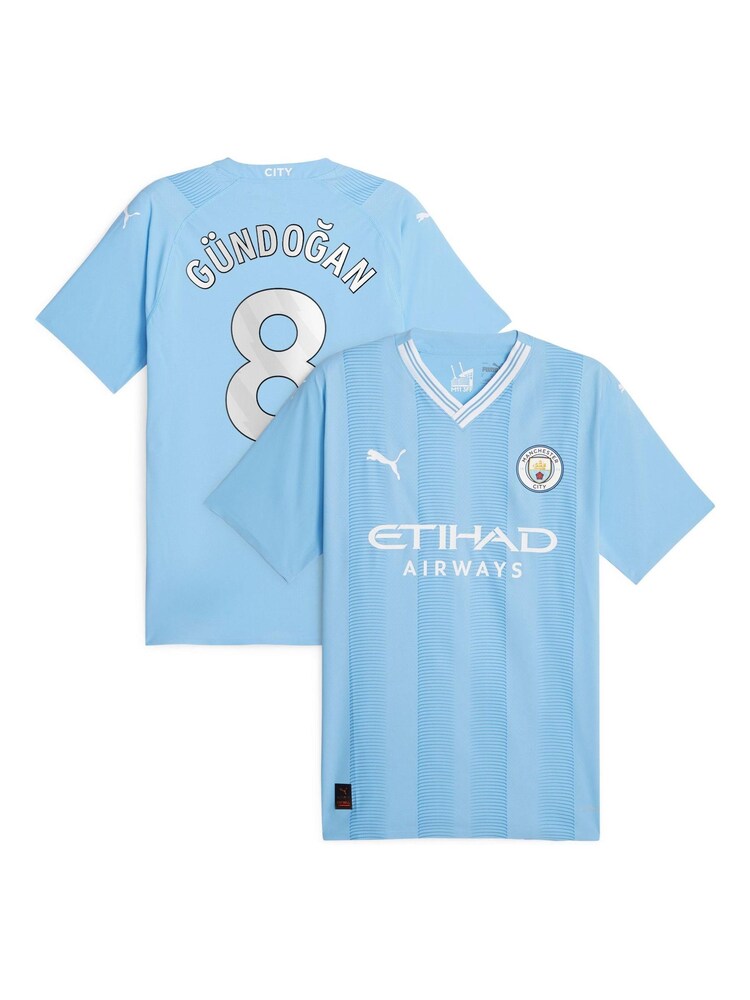 Puma Blue Gundogan - 8 Manchester City Home Authentic Shirt - Image 1 of 3 Puma Blue Gundogan - 8 Manchester City Home Authentic Shirt - Image 1 of 3