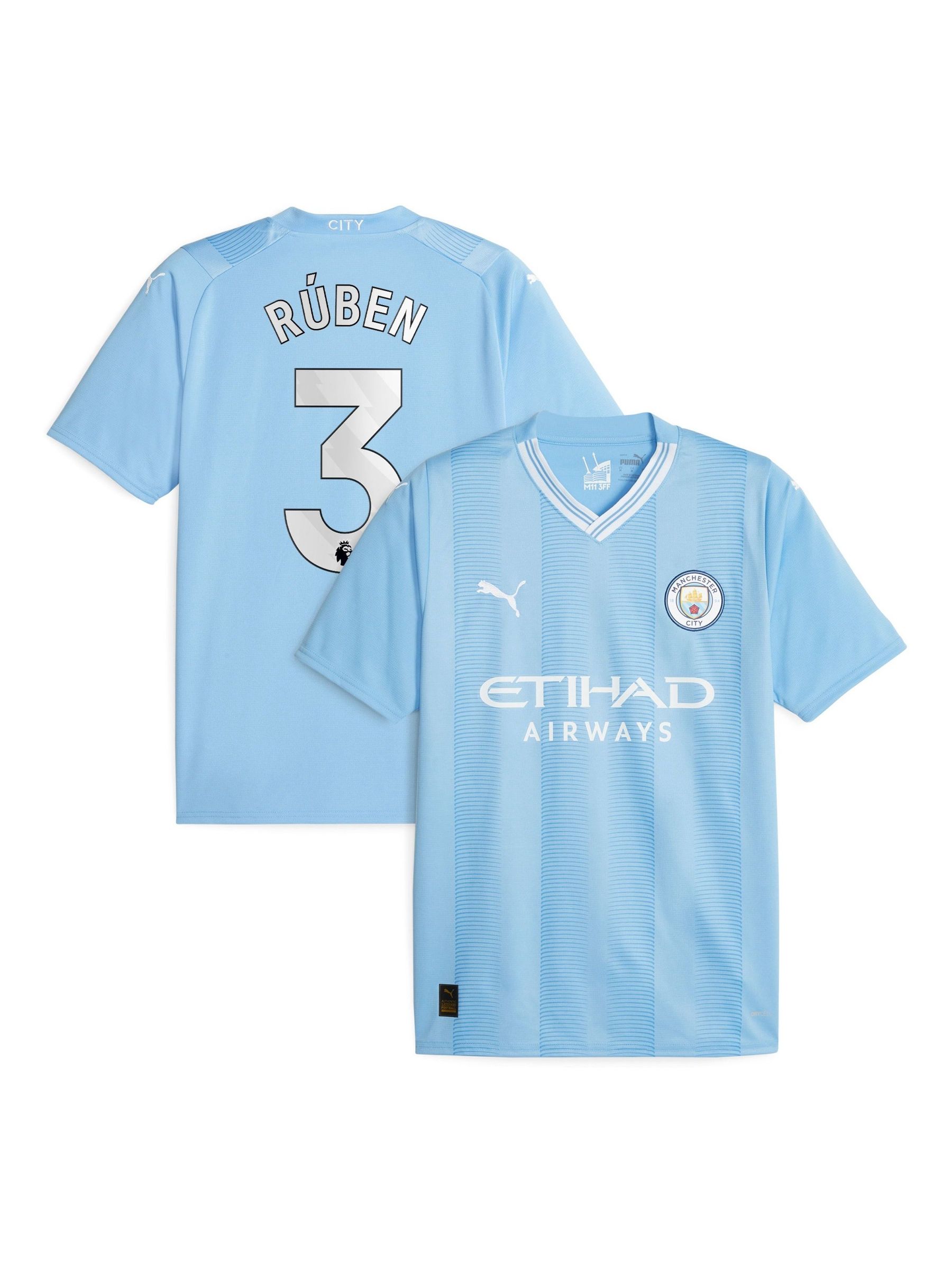 Buy Puma Light Blue Ruben - 3 Manchester City Home Replica