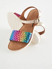 Rainbow Leather Woven Sandals - Image 2 of 5
