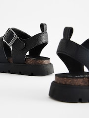 Black Chunky Corkbed Sandals - Image 7 of 8