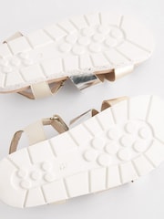 Mixed Metallic Leather Woven Sandals - Image 8 of 8