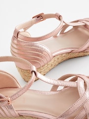 Rose Gold Heeled Wedge Sandals - Image 5 of 7
