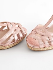 Rose Gold Heeled Wedge Sandals - Image 7 of 7
