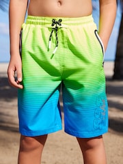 Lime Green Board Swim Shorts (3-16yrs) - Image 1 of 7