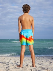 Orange Wave Printed Swim Shorts (3-16yrs) - Image 5 of 6
