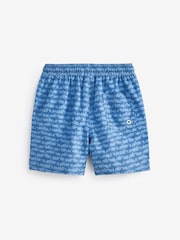 Light Blue Shark Printed Swim Shorts (3-16yrs) - Image 5 of 6