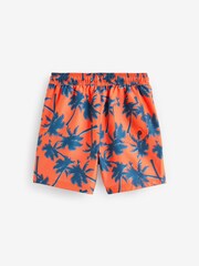 Orange Palm Tree Printed Swim Shorts (3-16yrs) - Image 6 of 7