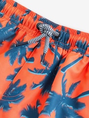 Orange Palm Tree Printed Swim Shorts (3-16yrs) - Image 7 of 7