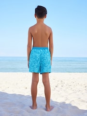 Blue Printed Swim Shorts (3mths-16yrs) - Image 2 of 7