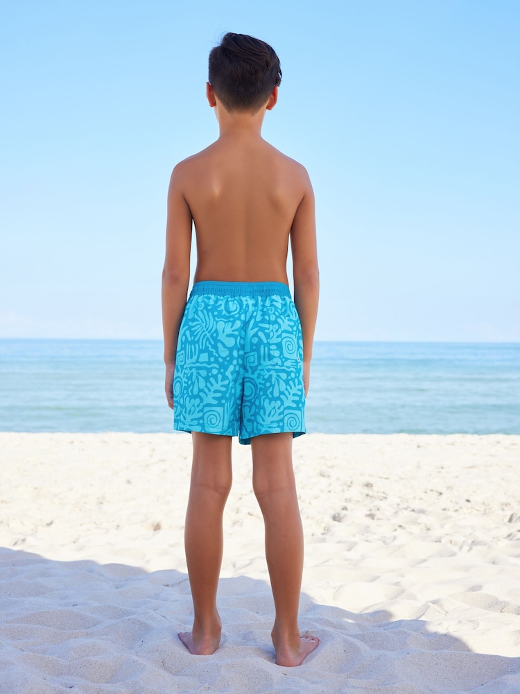 Blue Printed Swim Shorts (3mths-16yrs) - Image 2 of 7