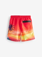 Orange Dino Printed Swim Shorts (3-16yrs) - Image 4 of 5