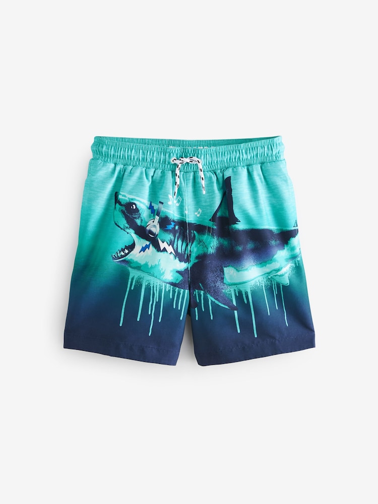 Aqua Shark Printed Swim Shorts (3-16yrs) - Image 1 of 6