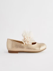 Gold Standard Fit (F) Mary Jane Flower Girl Bow Occasion Shoes - Image 2 of 6