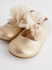 Gold Standard Fit (F) Mary Jane Flower Girl Bow Occasion Shoes - Image 4 of 6