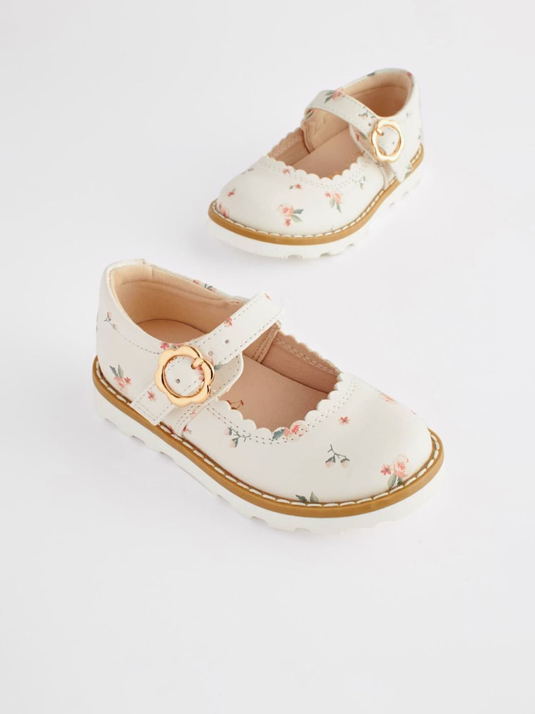 White Floral Mary Jane Shoes - Image 1 of 6