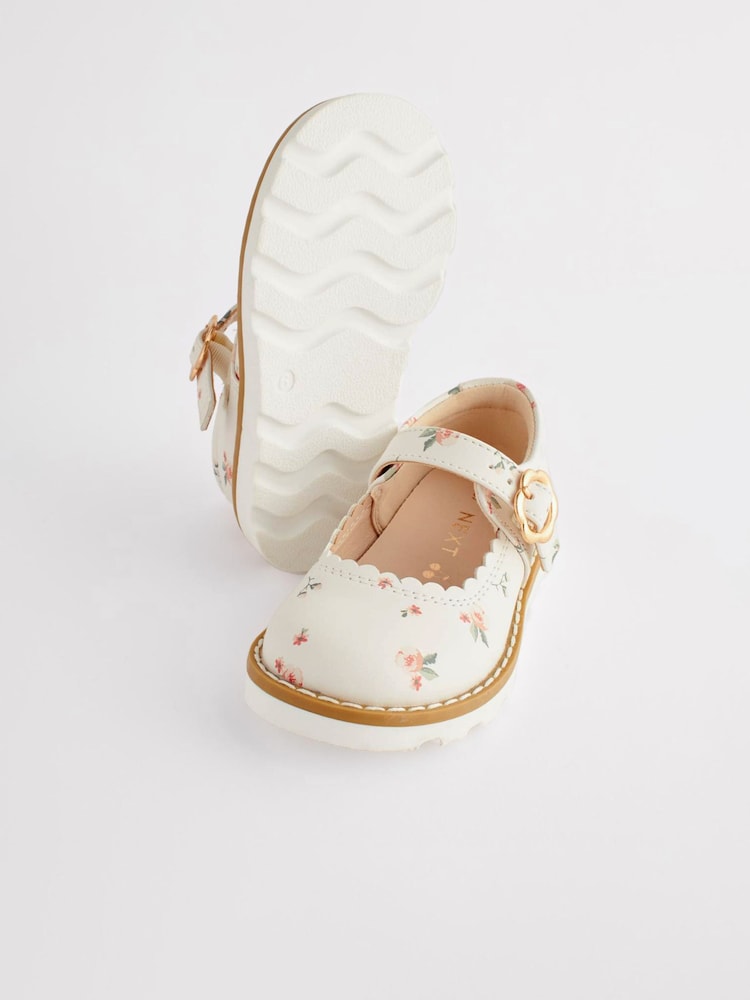 Białe w kwiaty - Buty Mary Jane - Image 4 of 6