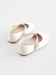 Ivory White Standard Fit (F) Flower Girl Occasion Mary Jane Shoes - Image 3 of 5
