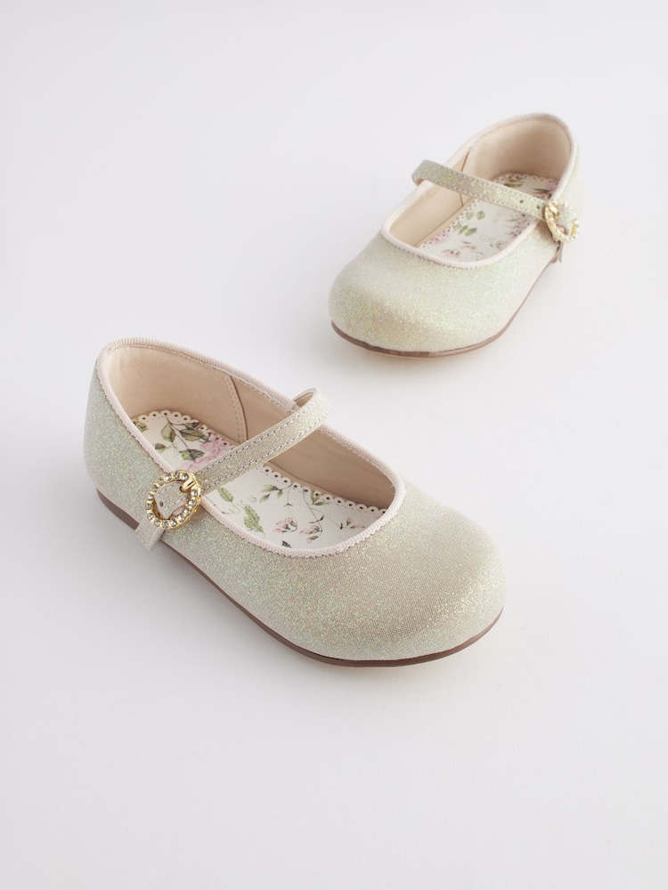 Ivory Gold Standard Fit (F) Bridesmaid Occasion Mary Jane Shoes - Image 1 of 6 Ivory Gold Standard Fit (F) Bridesmaid Occasion Mary Jane Shoes - Image 1 of 6