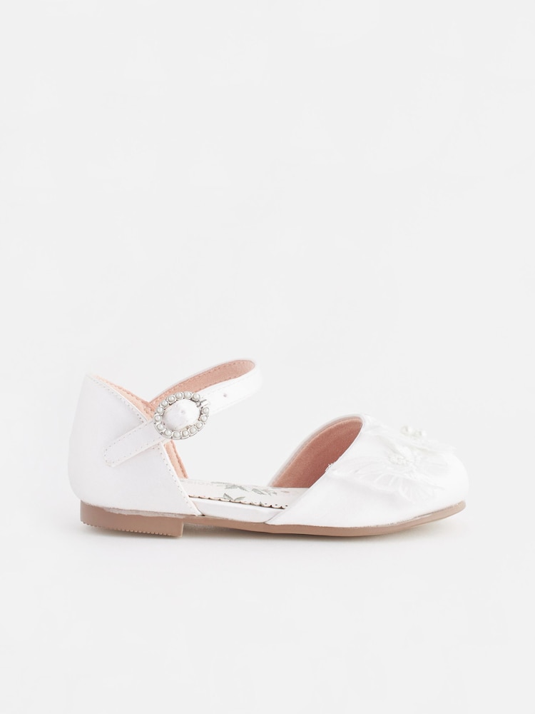 White Butterfly Bridesmaid Occasion Shoes - Image 2 of 7 White Butterfly Bridesmaid Occasion Shoes - Image 2 of 7