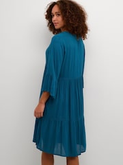 Kaffe Blue Marianah A-Shape 3/4 Sleeve Dress - Image 2 of 6