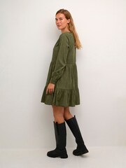 Kaffe Green Corina V-Neck Dress - Image 2 of 7