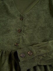 Kaffe Green Corina V-Neck Dress - Image 7 of 7