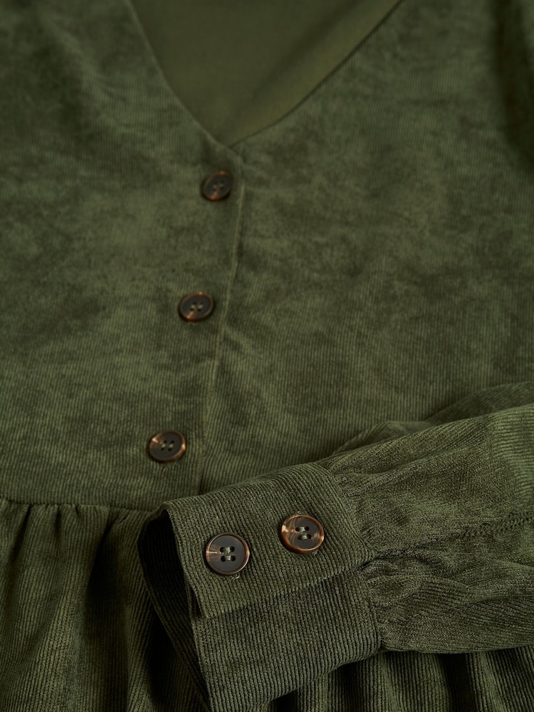 Kaffe Green Corina V-Neck Dress - Image 7 of 7 Kaffe Green Corina V-Neck Dress - Image 7 of 7