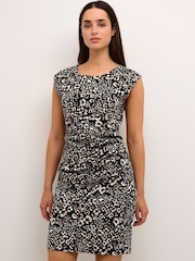 Kaffe Mian India Short Sleeveless Black Dress - Image 2 of 5
