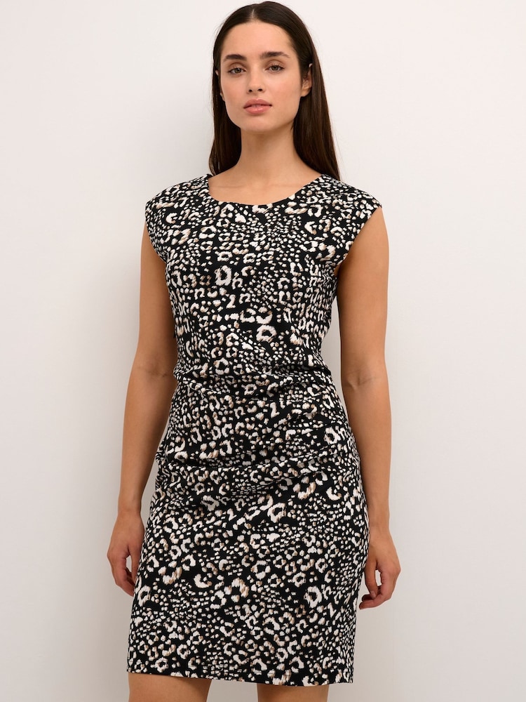 Kaffe Mian India Short Sleeveless Black Dress - Image 2 of 5