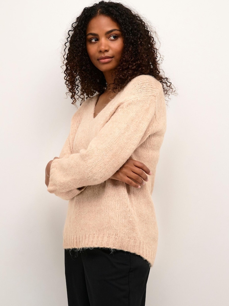 Kaffe Alioma V-Neck Pullover Jumper - Image 1 of 1 Kaffe Alioma V-Neck Pullover Jumper - Image 1 of 1