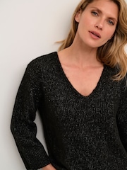 Kaffe Alioma V-Neck Pullover Jumper - Image 4 of 6