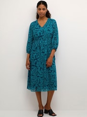Kaffe Blue Dori Knee Length Dress - Image 1 of 1
