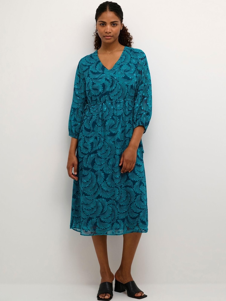 Kaffe Blue Dori Knee Length Dress - Image 1 of 1