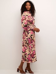 Kaffe Pink Dorita Oline Maxi Dress - Image 1 of 4