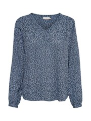 Kaffe Blue Rita Casual V-Neck Blouse - Image 5 of 6