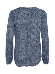 Kaffe Blue Rita Casual V-Neck Blouse - Image 6 of 6