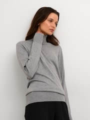 Kaffe Astrid Long Sleeve Regular Fit Roll Neck Jumper - Image 1 of 6