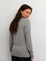 Kaffe Astrid Long Sleeve Regular Fit Roll Neck Jumper - Image 2 of 6