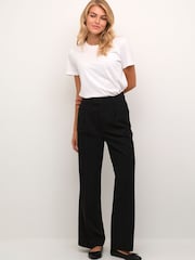 Kaffe Solvej Wide Leg Black Trousers - Image 3 of 6