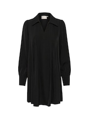 Kaffe Signa Long Sleeve Short Black Dress - Image 5 of 6